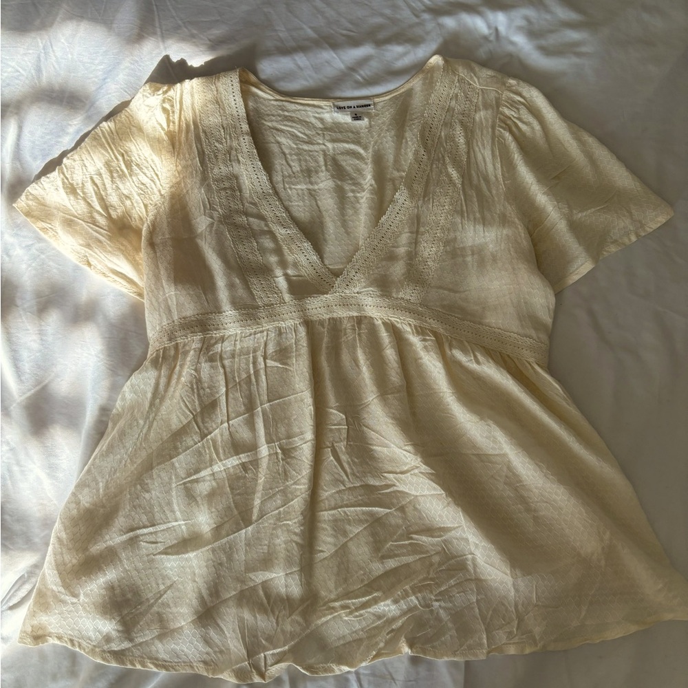 Love on a hanger top with ruffle detail